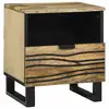 Image de Vidaxl table de chevet 2 pcs naturel 40 x 33 x 46 cm bois d'ingénierie