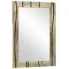 Image de Miroir de salle de bain moderne - vidaXL - 70x50x2 5 cm - Marron - Verre et bois de mangue - Montage mural