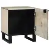 Image de Vidaxl table de chevet blanc 40 x 33 x 46 cm bois d'ingénierie