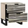 Image de Vidaxl table de chevet blanc 40 x 33 x 46 cm bois d'ingénierie