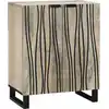 Image de Buffet Blanc 60 X 33,5 X 75 Cm Bois De Mangue Massif Vidaxl