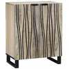 Image de Buffet en bois de manguier - vidaXL - 60x335x75 cm - Blanc - Bois de manguier massif - Pieds en fer - Poignées en tasse