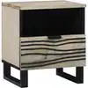 Image de Table De Chevet Blanc 40 X 33 X 46 Cm Bois D'ingénierie Vidaxl