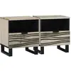 Image de Table De Chevet 2 Pcs Blanc 40 X 33 X 46 Cm Bois D'ingénierie Vidaxl