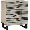Image de Table De Chevet Blanc 50 X 33 X 60 Cm Bois D'ingénierie Vidaxl