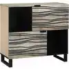 Image de Buffet Blanc 80 X 33 X 75 Cm Bois De Manguier Massif Vidaxl