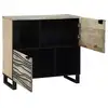 Image de Vidaxl buffet blanc 80 x 33 x 75 cm bois de manguier massif