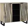 Image de Buffet Blanc 90 X 33 X 75 Cm Bois De Manguier Massif Vidaxl