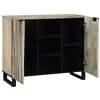 Image de Vidaxl buffet blanc 90 x 33 x 75 cm bois de manguier massif