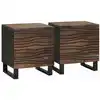 Image de Table De Chevet 2 Pcs Noyer 40 X 33 X 46 Cm Bois D'ingénierie Vidaxl