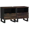 Image de Table De Chevet 2 Pcs Noyer 40 X 33 X 46 Cm Bois D'ingénierie Vidaxl
