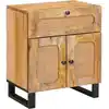 Image de Cabinet De Chevet Naturel 50 X 33 X 60 Cm Bois De Mangue Massif Vidaxl