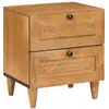 Image de Vidaxl table de chevet marron clair 40 x 33 x 46 cm bois d'ingénierie