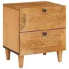 Image de Vidaxl table de chevet 2 pcs marron clair 40 x 33 x 46 cm
