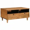 Image de Table basse Vidaxl Table basse avec tiroir Marron clair 80 x 54 x 40 cm
