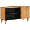 Image de Meuble TV mural - vidaXL - Marron clair - 80x33x46 cm - Bois dingénierie - 2 étagères - 1 porte - Rangement optimisé