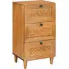 Image de Buffet Avec Tiroir Marron Clair 33,5 X 40 X 75 Cm Vidaxl
