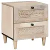 Image de Vidaxl table de chevet 2 pcs blanc 40 x 33 x 46 cm bois d'ingénierie