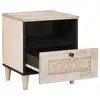 Image de Vidaxl table de chevet blanc 40 x 33 x 46 cm bois d'ingénierie