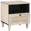 Image de Vidaxl table de chevet 2 pcs blanc 40 x 33 x 46 cm bois d'ingénierie