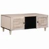 Image de Table basse - VIDAXL - 100 x 54 x 40 cm - Bois dacacia massif - Beige - Plateau spacieux