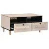 Image de Vidaxl table basse blanc blanchi 80 x 54 x 40 cm bois de mangue massif
