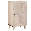Image de VIDAXL Buffet bas blanc en bois de manguier massif 1 porte 33 5 x 40 x 75 cm
