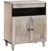 Image de Buffet Blanc Blanchi 60 X 33 X 75 Cm Bois De Mangue Massif Vidaxl