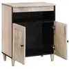 Image de Vidaxl buffet blanc blanchi 60 x 33 x 75 cm bois de mangue massif