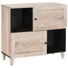 Image de Buffet en bois de manguier - vidaXL - Blanc - 335 x 80 x 75 cm - Bois de mangue massif - 2 portes - Rangement spacieux