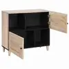 Image de Vidaxl buffet blanc blanchi 80 x 33 x 75 cm bois de mangue massif