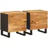 Image de Cabinet De Chevet 2 Pcs Marron 40 X 33 X 46 Cm Vidaxl