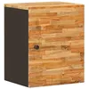Image de Meuble suspendu de salle de bain - vidaXL - Naturel - Bois de mangue massif - 38x335x48 cm - 1 porte - Montage mural