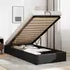Image de Cadre De Lit Ottoman Sans Matelas Noir 90x200 Cm Similicuir Vidaxl