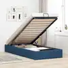 Image de Cadre De Lit Ottoman Sans Matelas Bleu 80x200 Cm Tissu Vidaxl