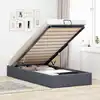 Image de Cadre De Lit Ottoman Sans Matelas Gris Foncé 90x190 Cm Velours Vidaxl