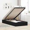 Image de vidaXL Cadre de lit ottoman sans matelas noir 90x190 cm velours 3310933