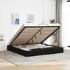 Image de vidaXL Cadre de lit ottoman sans matelas noir 200x200 cm velours cadre de lit cadre de lit ottoman cadre de lit avec 3310987