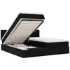 Image de Vidaxl cadre de lit ottoman avec matelas noir 200x200cm tissu