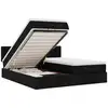 Image de Vidaxl cadre de lit ottoman avec matelas noir 200x200cm tissu