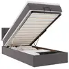 Image de Vidaxl cadre de lit ottoman avec matelas gris 90x190 cm similicuir