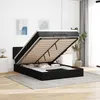 Image de vidaXL Lit ottoman avec matelas noir 140x190 cm tissu lit lit capitonné lit ottoman double lit avec rangement 3312307