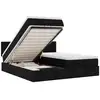 Image de Vidaxl cadre de lit ottoman avec matelas noir 180x200cm tissu