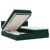 Image de Vidaxl cadre de lit ottoman avec matelas vert foncé 200x200 cm velours