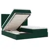 Image de Vidaxl cadre de lit ottoman avec matelas vert foncé 200x200 cm velours