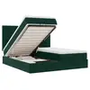 Image de Vidaxl cadre de lit ottoman avec matelas vert foncé 200x200 cm velours