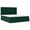 Image de Vidaxl cadre de lit ottoman avec matelas vert foncé 180x200cm velours