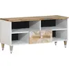 Image de Meuble Tv 100x33,5x46 Cm Bois Massif De Manguier Vidaxl