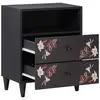 Image de Vidaxl table de chevet avec tiroir multicolore 50 x 33 x 60 cm