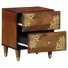 Image de Vidaxl cabinet de chevet avec tiroir marron miel 40 x 33 x 46 cm